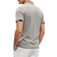 thumbnail image 7 of XAOFW Summer Polo Shirts For Man Fashion Ice Silk V Neck Short Sleeve Button Down Shirts For Everyday Wear Soft Tops S, 7 of 7