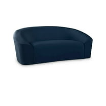 Meridian Furniture Riley Navy Velvet Loveseat