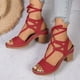 thumbnail image 4 of MKLEKYY Sandalias de Tacón Alto Con Tiras Cruzadas y Boca de Pez para Mujer, Sandalias de Verano, 4 of 4