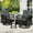 Grey, variant on SHGJ&SOFT 3-Piece Patio Conversation Set with Thick Cushions and Glass Table, Modern PE Rattan Outdoor Furniture for Deck, Porch or Garden (Grey)