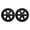 Black, variant on 2pcs Rubber Wheels for Shopping Cart Replacement Utility Cart Replacement Wheels, Rolling Cart Accessories Heavy Duty Plate Casters