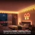thumbnail image 7 of Govee Smart RGBIC Christmas Icicle Lights,H80D1AD1,Holiday Decoration With Over 78 Preset Dynamic Scene Modes,Waterproof String Lights, Corded Electric,Matter,Google Control,32.8ft, 7 of 7