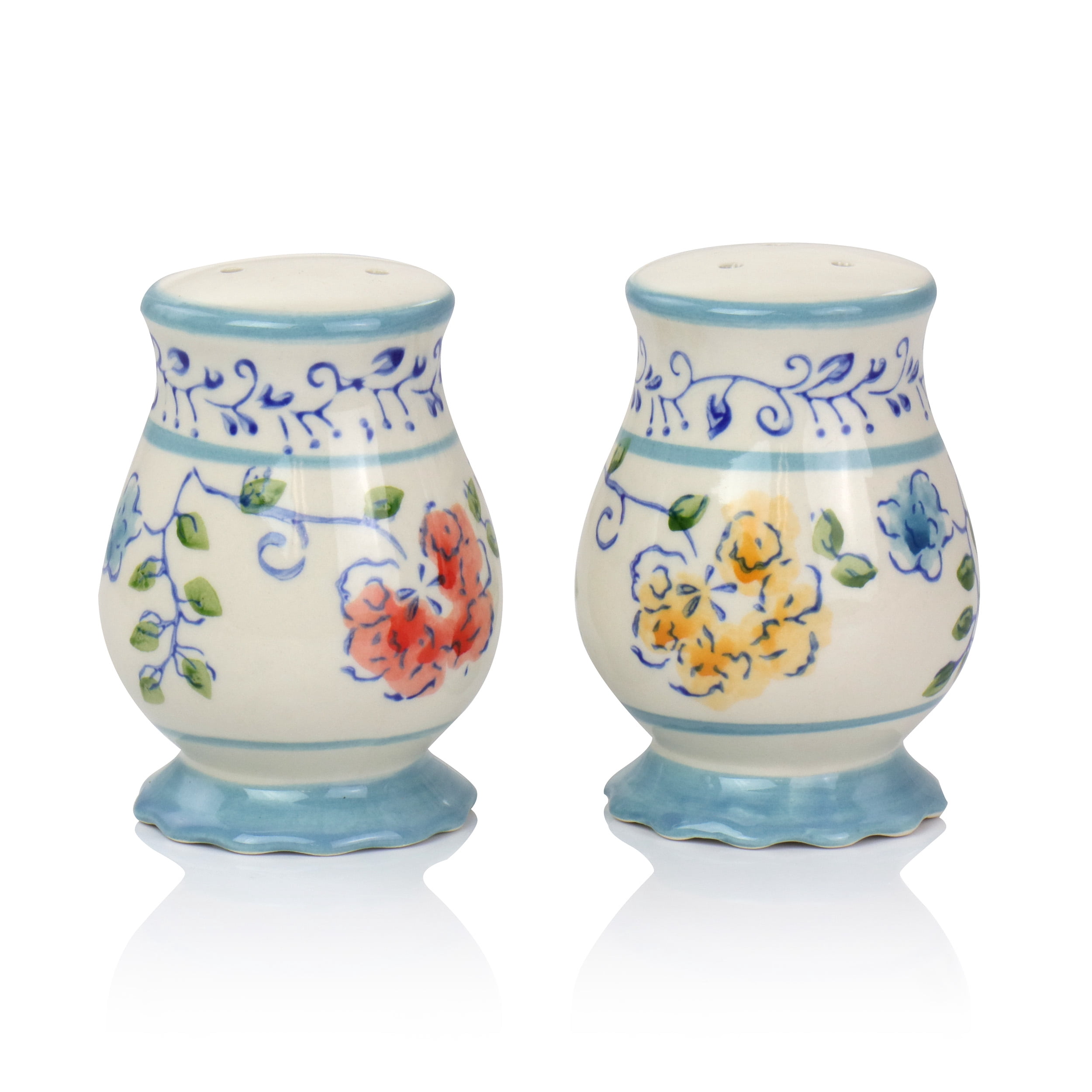 Gibson Elite Anaya 5 Piece Hand Painted Stoneware Table Accessory Set