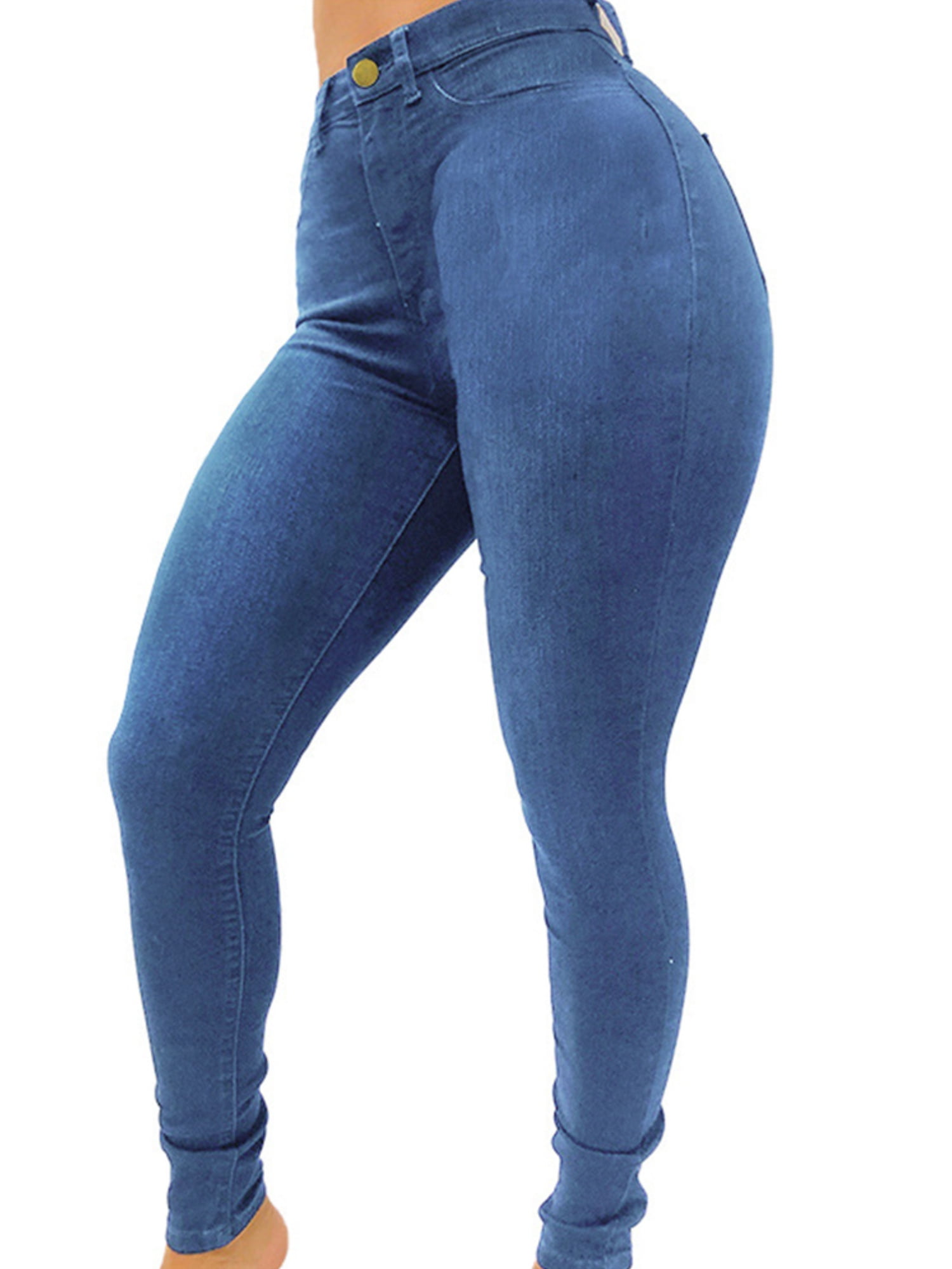 Women High Waisted Denim Skinny Jeans Jeggjins Stretch Long Pants SIZE 6 To tb Women High Waisted Denim Skinny Jeans Jeggjins Stretch Long Pants SIZE 6 To tb
