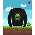 thumbnail image 4 of Gamer Elf Controller Christmas Sweatshirt for Kids Youth Kids Sweatshirt Small Black, 4 of 4