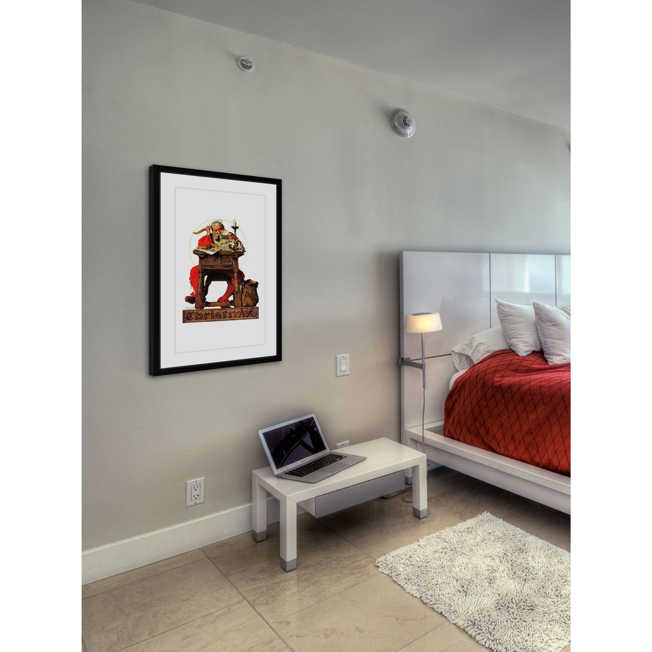 Marmont Hill "Santa at His Desk" by Norman Rockwell Framed Art Print