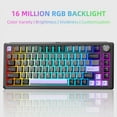 thumbnail image 4 of MageGee Captain75 Wireless Aluminum Mechanical Gaming Keyboard | 75% Creamy Gaming Keyboard with Knob | Full CNC Case, 5-Layer Sound Dampening | RGB Backlit, BT/2.4G/USB-C for Win/Mac, 4 of 10