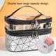 thumbnail image 3 of Bolsa de maquillaje, bolsa organizadora de maquillaje grande de cuero de doble capa, bolsa de viaje con accesorios esenciales para dormitorio, bolsa de artículos de tocador para mujeres, bolsa de, 3 of 5