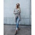 thumbnail image 3 of 1Pcs Tassel Slash Sweater Jacket--Light Gray-Light Gray-L, 3 of 5