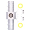 thumbnail image 3 of Fuel Hose Adapter, 1/2in Fuel Line T-Fitting Stainless Steel with Clamps for Car, 3 of 8