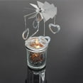 thumbnail image 3 of Rotary Candle Holder Metal Spinning Tea Light Cup Romantic Candlestick Ornament, 3 of 21