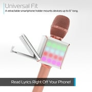 Tzumi PopSolo Glow Wireless LED Bluetooth Karaoke Microphone (Rose Gold)