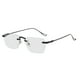 thumbnail image 4 of Gafas cómodas sin montura, elegantes, con lentes planas y bloqueadoras de luz azul Marco negro, 4 of 9