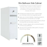 Spirich Slim Bathroom Storage Cabinet, Free Standing Toilet Paper ...