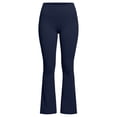 thumbnail image 5 of ClodeEU Women's High Waist Flare Leg Yoga Pants,Solid Color Quick Dry Stretch Workout Leggings Navy,Women's Plus S, 5 of 7