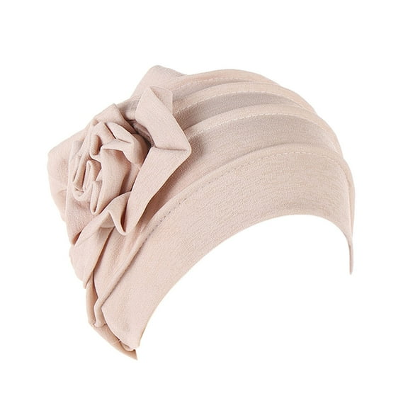 FADAACAI Women Turban Caps Ethnic Floral Hair Cover Wrap Turban Headwear Turban Cap for Women Cancer Head Hat Cap Turbans for Women Head Scarf for Women Beige One Size Clearance！