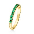 thumbnail image 3 of Ross-Simons 0.50 ct. t.w. Emerald Ring in 18kt Gold Over Sterling, Women's, Adult, 3 of 6