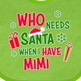 thumbnail image 4 of Inktastic Who Needs Santa when I Have Mimi Boys or Girls Baby Bib, 4 of 4
