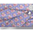 thumbnail image 2 of Soimoi Polyester Crepe Fabric Check,Leaves & Rose Floral Printed Craft Fabric by The Yard 52 Inch Wide, 2 of 3