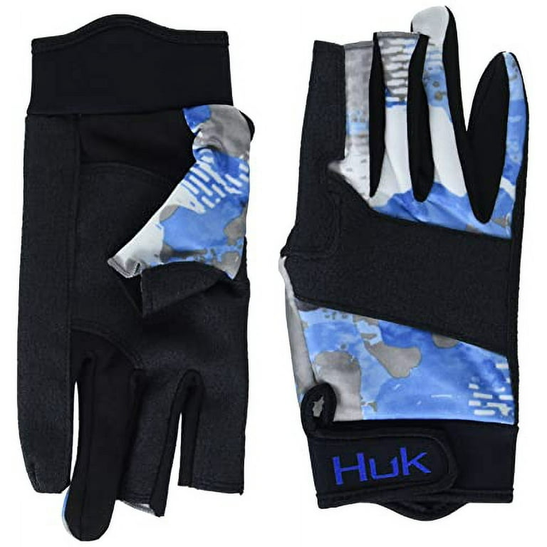 HUK Standard Wiring Cut Resistant Fishing Gloves, Ice Boat, Large