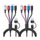 thumbnail image 1 of wonima11 6 in 1 Multi Charging Cable, Multi Charger Cable [2 Pack 6FT], Braided Multi Fast Charging Cord Multiple Charging Cable USB A/C Connector with IP/Type C/Micro USB Ports for Cell Phone Tablets, 1 of 1