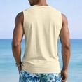 thumbnail image 4 of Men's V-Neck Sleeveless Quick-Dry Sports T-Shirt, Muscle Cotton Shirts, Summer Athletic Casual Basic Tees with Pocket, 3XL, 4 of 8