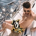 thumbnail image 2 of luoweisi Men's Beach Shorts Quick Dry Swim Trunks with Mesh Lining Panda Sunflower M, 2 of 5