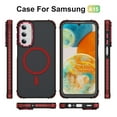 thumbnail image 6 of ELEHOLD Case for Samsung Galaxy A14 5G, Matte Skin Feeling Magnetic Case with Adjustable Camera Stand,Red, 6 of 9