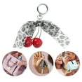 thumbnail image 4 of Unique Bargains 1 Pc Fashionable Leopard Print Bow Handbag Charm Decorative Keychain Gray, 4 of 6