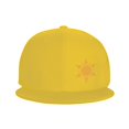 thumbnail image 3 of ZICANCN Abstract Sun Star Weather Baseball Caps, Trucker Hats for Men And Women, Adjustable Breathable Flat Caps, Yellow, 3 of 6
