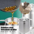 thumbnail image 2 of Veeki Stainless Steel Oil Filter Pot, Large Capacity Oil Filter Vessel with Removable Strainer and Snug Lid, Versatile Oil Filter Vessel with Handle, Frying Net Tank for Home Kitchen Camping-51504, 2 of 5