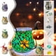 thumbnail image 1 of Kit de tarros iluminados iluminados para Halloween | Pack de manualidades de 10 piezas, diseño de azulejo de cristal, luz LED incorporada, multicolor, 3,78" | Set de puzles familiar, pegamento de, 1 of 7