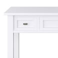 thumbnail image 2 of White Solid Wood Desk - 48" Shaker Style Home Office Desk w/ 2 Drawers &amp; Keyboard Tray. Ideal for Bedroom, Living Room, Condo. Durable Wood Construction., 2 of 7