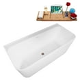 thumbnail image 5 of 55" Streamline B-372-132-ORB Soaking Freestanding Tub and Tray With Internal Drain in Matte Oil Rubbed Bronze, 5 of 13