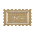 thumbnail image 2 of Wave Edges Outdoor Door Mat, Welcome Script, Dirt Scraper Floor Rug, Durable Weather Resistant Entrance Mat For Front Or Back Doors, Two Sizes 15.75x23.62 Or 19.7x31.5 Inches, Non Slip Backing, 2 of 6