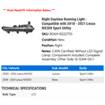 thumbnail image 2 of Right Daytime Running Light - Compatible with 2018 - 2021 NX300 Sport Utility 2019 2020, 2 of 2