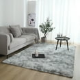 thumbnail image 6 of NUZYZ Rectangle Bandhnu Plush Floor Carpet Rug Mat Home Living Room Bedroom Decor Light Gray 50*160cm, 6 of 8
