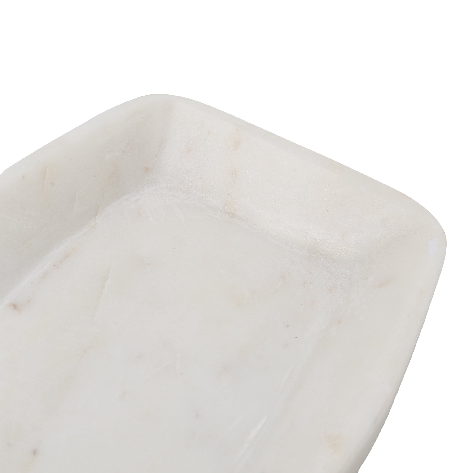 Better Homes & Gardens White Marble Decorative Tray, 11" x 5"