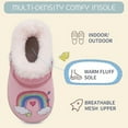 thumbnail image 2 of L-Run Kids Fluffy Fuzzy Slippers Boys Girls House Home Slippers with Strap Slip-on Shoes 11-11.5, 2 of 6