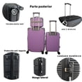 thumbnail image 3 of Set De 3 Maletas Viaje Maleta Grande 20 Kg Y Chica 10 Kg Cabina Avion, 3 of 5