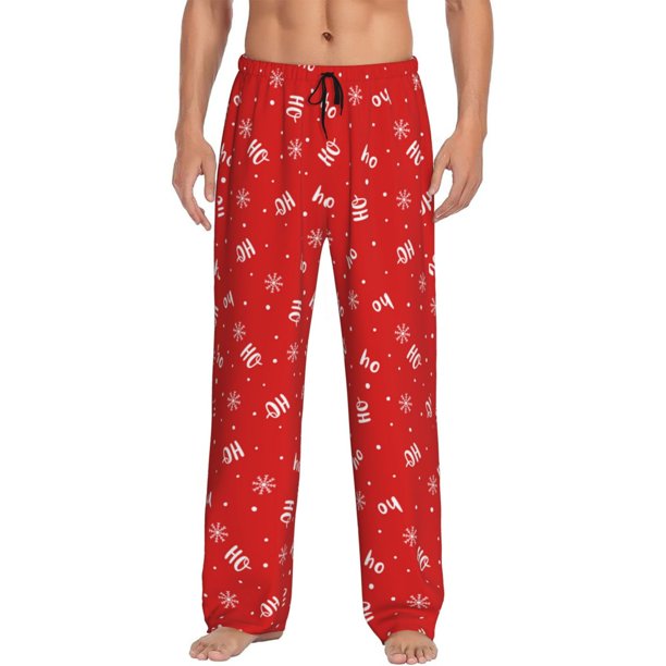 Fotbe Christmas Pantalones de Pijama para Hombre, Pantalones de Dormir, Pantalones de Casa con Cintura Ajustable y Bolsillos-3X-Large