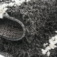 thumbnail image 3 of Rugs.com Serenity Shag Collection Rug – 10' x 14' Black And White Shag Rug Perfect For Living Rooms, Large Dining Rooms, Open Floorplans, 3 of 6