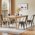 thumbnail image 4 of Alden Design Industrial Modern Metal Dining Chairs, Set of 4, Gunmetal Gray, 4 of 11