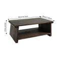 thumbnail image 3 of Rectangular Antique Japanese Tatami Table Folding Meditation Table Floor Tea Table Brown 7.9" Height for Homes, 3 of 17