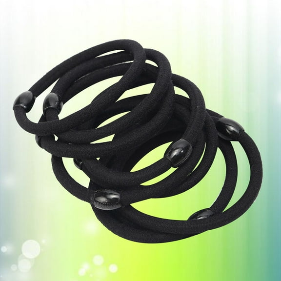 MLINS 8pcs Ponytail Holders Elastic Hair Bands Hair Ties Hair Accessories for Girl Women (Black)