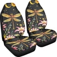 thumbnail image 3 of FOR U DESIGNS Dragonfly Flower Print Car Front Seat Cover Comfortable Car Seat Protector Wear-Resistan Auto Front Seats Only Interior Covers for Vehicle SUV Truck Sedan, Pack of 2, 3 of 7