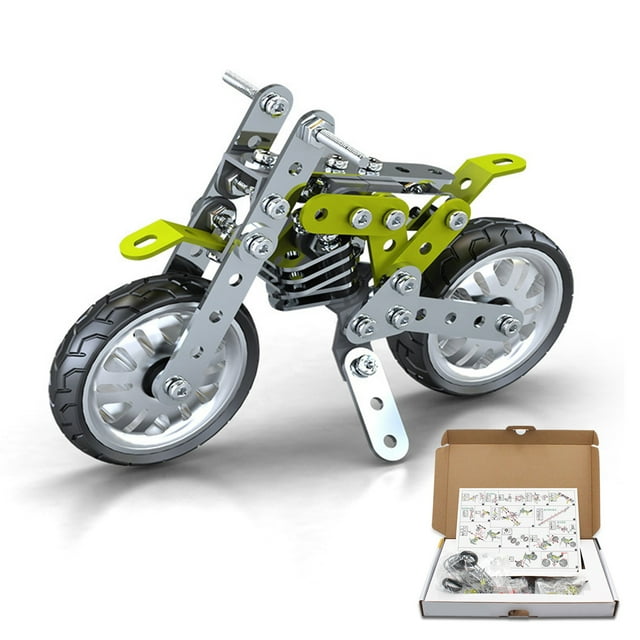 XWSHYW Juguetes para Niños Kits de Modelos de Coches de Construcción, Juguetes de Construcción Stem, Kits de Modelos de Coches para Niños de 8 a 12 Años, Bloques de Construcción de Metal para Motocic