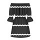 thumbnail image 3 of WILLBEST Vestidos para Mujer Verano Vestidos de Verano para Mujer Playa Sexy Hombros Descubiertos Túnica Casual Suelto Ajuste Manga Mini Vestido Floral Extra Grande, 3 of 3