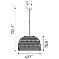 thumbnail image 4 of ZUO Paradise Ceiling Lamp Gray, 4 of 8