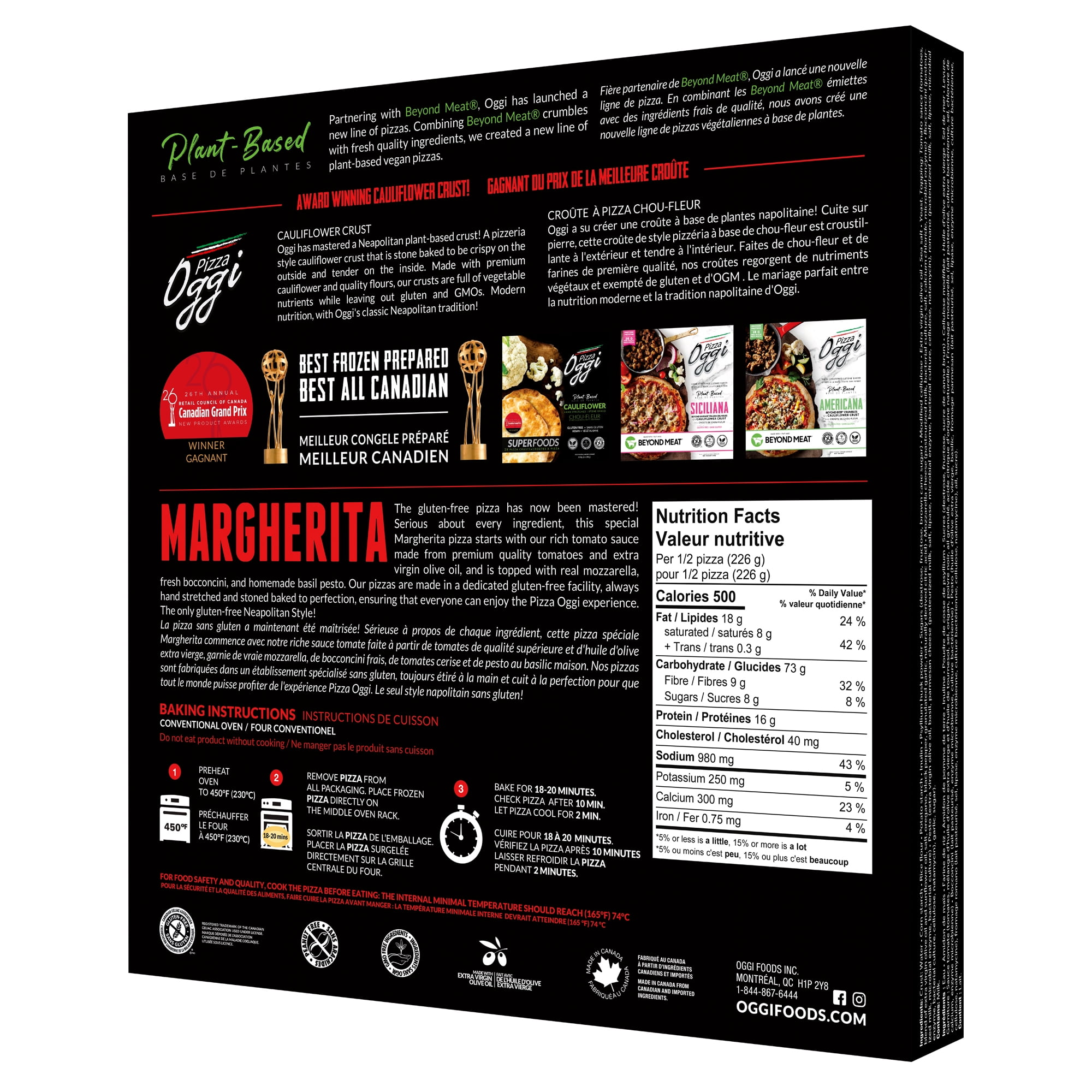 OGGI Margherita Gluten Free Pizza, 452 g